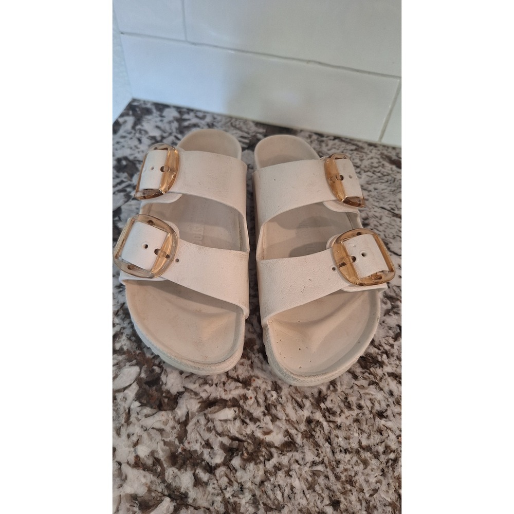 Birkenstock Arizona Big Buckle EVA White Sandals Women 37 L6 M4 Slides